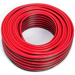 Luidsprekerkabel 2x2,50mm2-25m - rood-zwart - CCA - audiokabel - luidsprekerkabel