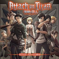 Attack On Titan 2024 Calendar, Month To View Square Wall Calendar, Official Product