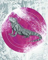 Komar väggbild Iguana Circle | affisch, bild, vardagsrum, sovrum, dekoration, konsttryck | utan ram | finns i tre storlekar