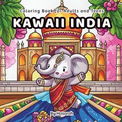 Kawaii India: A Whimsical Coloring Adventure of Cute Animals Exploring Indian Culture, Food, Festivals & Landmarks