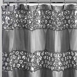 Popular Bath Argento Sinatra, Poliestere, Shower Curtain