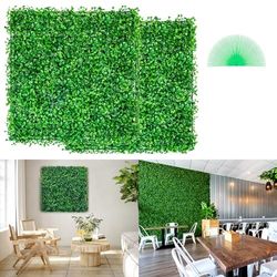 VEVOR Lot de 12 Haies artificielles de 25,4 x 25,4 cm - Toile de Fond en buis - Brise-Vue - Protection Contre Les UV - pour clôture de Jardin intérieure et extérieure