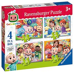 Ravensburger - Puzzle: Cocomelon, Puzzle 3 Años o Más, Puzles Niños 3 Años, Rompecabezas Niños, Regalo Niño 3 Años, Ravensburger Puzzle, Jigsaw, 4 puzzles infantiles 3 años