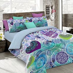 Ki-osa by Matteo Bosio Parure housse de couette multicolore pour lit double 250 x 200 cm 250x200x4 cm Bianco