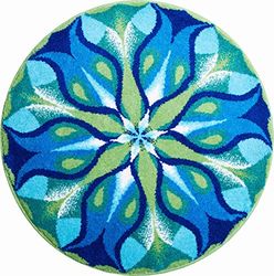 Grund Silent Glow Tappeto per Il Bagno, Poliacrilico Supersoft, Blu Verde, 80 cm