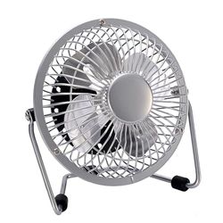 monkey ladder Mini Desktop Fan 2.5 W 5 V Swivel USB Powered 14.8 x 14.2 x 7.5 cm Chrome Finish