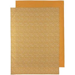Meyco Babylakan Cheetah/Uni, för vaggan (barnvagn, maskintvättbar, lämplig för torktumling, mjuk, 2-pack, storlek: 75 x 100 cm), honungsguld