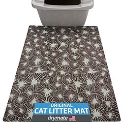Drymate Tappetino per lettiera per Gatti Originale, Contiene disordine dalla Scatola, Protegge i Pavimenti, a Prova di urina, Lavabile in Lavatrice, Morbido sulle Zampe del Gatto, Assorbente,