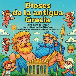 Dioses de la antigua Grecia, libro para colorear para niños de 3 a 10 años. Sumérgete en el mundo mágico de Grecia.