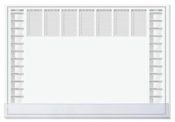 SIGEL HO366 Sous-main en papier, calendriers sur 2 ans et semainier, A2 (59, 5 x 41 cm), avec barre de protection, noir et blanc, 40 feuilles