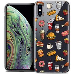 CASEINK fodral för Apple iPhone XS Max (6,5) fodral [Crystal Gel HD kollektion Foodie design snabbmat - mjuk - ultratunn - tryckt i Frankrike]