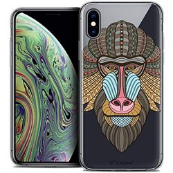 CASEINK fodral för Apple iPhone XS Max (6,5) fodral [kristallgel HD sommarkollektion babian design - mjuk - ultratunn - tryckt i Frankrike]