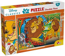 Liscianigiochi Puzzle para niños de 24 piezas 2 en 1, Doble Cara con reverso para colorear - Disney Rey Leon 86498