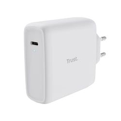 Trust Maxo Caricatore USB-C da 100W, 75% con Materiali Riciclati, Caricatore Rapido con Cavo USB-C da 2m, Adattatore di Alimentazione per iPhone, iPad, Samsung Galaxy, Smartphones, Tablets - Bianco