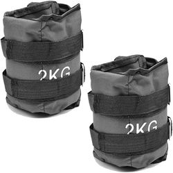 Pesas para muñecas y tobillos Wrist/Ankle Weights (2 x 2 kg) con correa ajustable | ideales para entrenamiento de gimnasio, aeróbic, fitness, fortalecimiento muscular