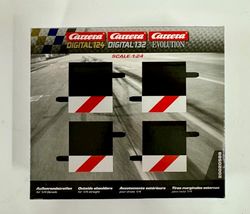 Carrera 20020589 Digital 124-Outside Shoulder-1/4 Straight fita de borda 1/4 reta (4), multicolorida, tamanho único