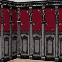 amscan 676108-55 2 scene-Setter dekorativa rullar gotisk mansion plast 121 x 609 cm, multi