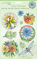 JEJE Clear Stamps Flowers, Synthetic Material, 24.3 x 16 x 0.3 cm