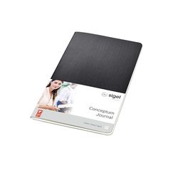 Sigel CO863 noteringsblad svart, ca A5, 64 sidor fodrad, koncept – stort urval