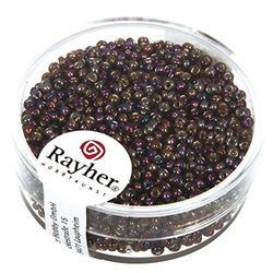 Rayher 14385318 Perline Con Inserto In Argento, Multicolore