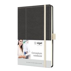 SIGEL CO697 Notizbuch Conceptum, ca. A5, dotted, grau, weiß: Notebook Conceptum, Casual, Hardcover