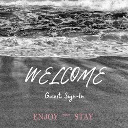 Welcome Visitor Guest Book Beach Theme: Visitor Welcome Guest Book for Airbnb, Vacation Rental, Bed and Breakfast, Hotels and Homes