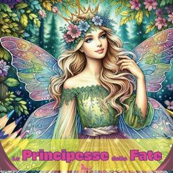 Le Principesse delle Fate Libro da colorare per bambini e adulti, 40 disegni, 86 pagine, formato cm. 21,59 x 21,59,: Adatto a bambini e adulti, ... Divertiti a colorare i magici scenari fatati.