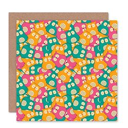 Wee Blue Coo SLEEPING SMALL OWLS PILE CARTOON CUTE BLANK GREETINGS BIRTHDAY CARD