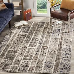 Safavieh Gewassen tapijt modern patroon, MNC216, geweven polypropyleen MNC216 160 x 230 cm Beige/Mehrfarbig