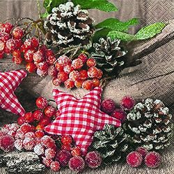 Serviettes papier naturally christmas 33x33cm. 20u.