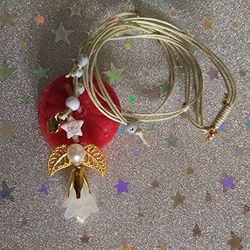 Angioletto Collana Girocollo Bianco Dorato