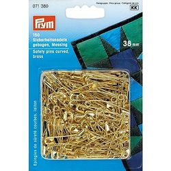 Prym 071 380 - Spille da balia MS 2, curvate di 38 mm, 150 pezzi, colore oro (brass)