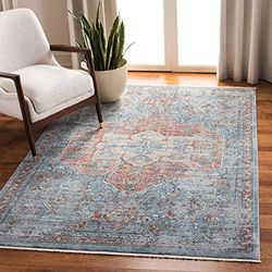 Safavieh VIC904 Tapis d'intérieur rectangulaire tissé d'inspiration Vintage pour Salon, Chambre à Coucher ou Tout Espace intérieur Bleu Marine/Rouge 91 x 152 cm