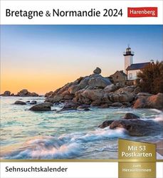 Bretagne & Normandie Calendrier 2024 53 cartes postales dans un calendrier hebdomadaire avec flair de vacances. Calendrier de table photo pour une touche de France dans ... Cartes postales (calendrier