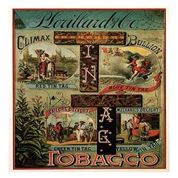 Lumartos, Vintage Poster Tobacco Contemporary Home Decor Wall Art Print, Print Only Frame, 12 x 12 Inches