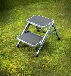 Maypole Double Step Stool Foldable for Caravan Motorhomes, Strong Steel