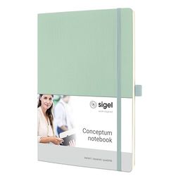 SIGEL CO334 Conceptum Libreta, cuadriculado, aprox. A4, verde, tapa blanda, 194 páginas