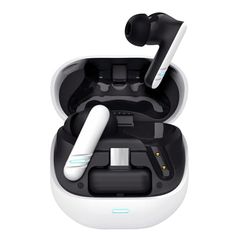 GXTrust 409 Oxxie Écouteurs Bluetooth sans Fil PS5 Switch PC Mobile, in Ear Casque Gaming Bluetooth en Récepteur USB-C Faible Latence, 40 Heures d'Autonomie, 4 Microphones Antibruit ENC, Blanc