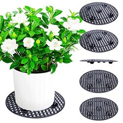 LFUTARI 6 supporti per vasi a livello per piante, 29,5 cm, per prevenire marciume e danni su patio e terrazza (30 cm, 6 pezzi, nero)