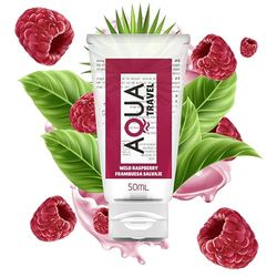 AQUA TRAVEL Agua SABOR FRAMBUESA SABOR Base SALVAJE Base - 50 ml