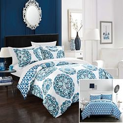 Chic Home 3 Piece Duvet Set, Blue, King