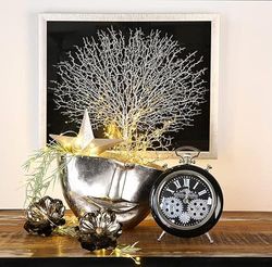 Planter XXL, Face motif, Synthetic resin, white, PU 1, L. 30 cm, W. 30 cm, H. 71 cm