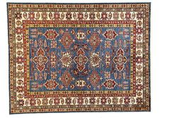 Eden Carpets Kazak Super Alfombra Anudado a Mano, Lana, Multicolor, 153 x 196 cm