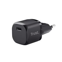 Trust Maxo Caricatore USB C Rapido 20W PD, Alimentatore Senza Cavo, Porta USB di Tipo C, Caricabatterie iPhone 14/14 Pro Max, iPad, Samsung Galaxy S23 S22 S21, Xiaomi, Oppo, Tablet - Nero