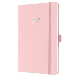 SIGEL J6405 Wochenkalender Jolie 2026, ca. A5, hellrosa: Agenda Jolie, Feel, Soft Rose, Hardcover
