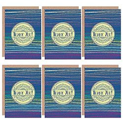 Wee Blue Coo Thank You Cards 6 Pack - Confetti Celebration Polka Dots Set Cards