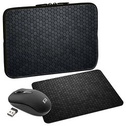 PEDEA First One Étui de Protection Design pour Ordinateur Portable jusqu'à 15,6" avec Tapis de Souris et Souris sans Fil