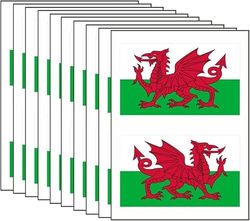 20 WALES VLAG Stickers Welsh Cymru voetbal wereldbeker auto decoratie stickers