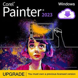 Corel Painter 2023 Upgrade | Software de pintura digital | Ilustración, Concepto, Fotografía y Bellas Artes | Licencia perpetua | 1 dispositivo | PC/MAC |Código [Mensajería]