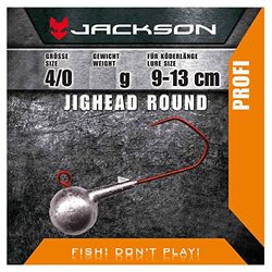 Jackson VMC Jighead Jigkop - 4 stuks rond 4/0 voor aaslengte 9-13 cm 10 g. Professionele jighaken met ronde kop voor rubberen vissen vissen montage